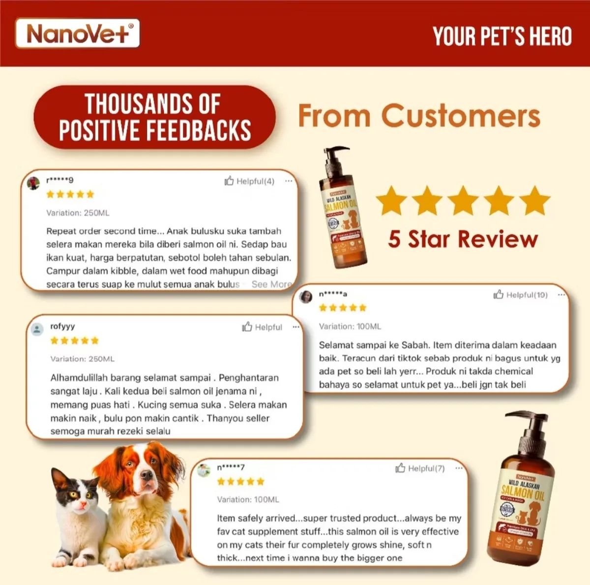 روغن ماهی سالمون وحشی آلاسکا Nanovet 